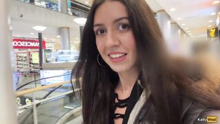 Cumwalk in Public Shopping Mall