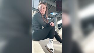 Finding A Spot At The Mall To Cum Hard - Public Orgasm - Outdoors