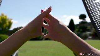 Experienced lesbian MILF educates the BIG TITS TEEN next door FULL VIDEO - MOM XXX