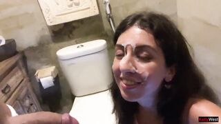 Asked the waiter to cum on my face in a public cafe - I only like to dine covered in cum - Cumwalk
