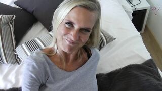 The cunt from the neighborhood – legs wide for each cock!