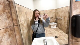 PUBLIC SQUIRTING IN ALDI BATHROOM