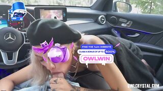 A beautiful Tinder slut sucks on the first date