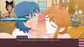 Milfs - Amanda came to visit and Marisa wants to give a hand job and kiss