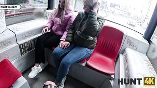 HUNT4K. Lesbian fucked her new landlord