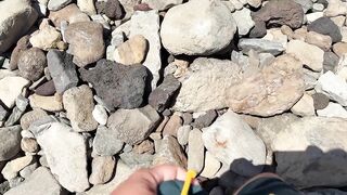 triple sex with blonde and brunette on nudist beach