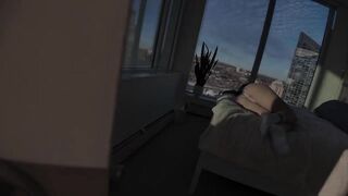 the BEST MORNING it's when my BIG TITS Roommate Girl Leaves the door open