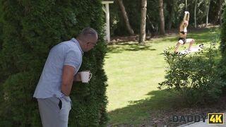 DADDY4K. Sexy babe Vixi Rafi was fucked roughly by her boyfriend's Daddy