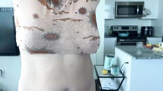No Panties During YouTube Try On Haul in 100% Transparent Tops???? Flashing Pussy Nude Try On