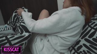 Taboo Fantasy Turns Real? Step mom Helps Step son in Share Bed with Hand, but Fills Pussy with Cum