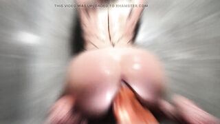 Destroying My Pussy With a Huge Fantasy Dildo