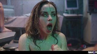 Parasited Femdom Investigation - Horny Lesbian Foursome with Male Bondage, Anal & Creampie Cleanup