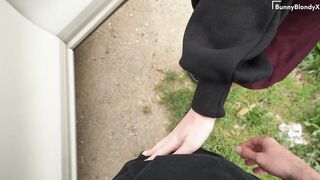 Big tits blonde hitchhiker wants me to cover her face with a big load of cum..