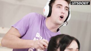 Lady Gang Won't Let Virgin Dude Play On Console - HORNY HOSTEL