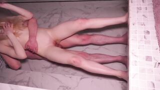 Two beauties FUCKED behind the Scenes. She screams like a BITCH while he FUCKS her.