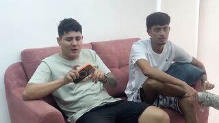 I take advantage of my best friend going out for food and convince his stepsister to let me fuck her and cum inside her.