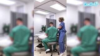 Hot Fit MILF Nurse Gets Fired For Showing Pussy