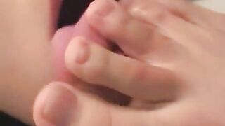Lesbian Teacher Slave sock and foot worship