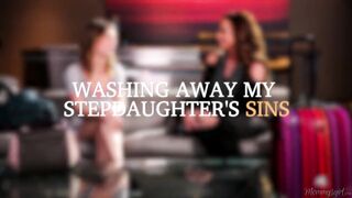 Laying back in my step mother's arms