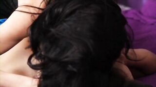 A gorgeous Brunette with a Sexy cougar. 