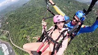 Wet and Messy Extreme SQUIRTING while PARAGLIDING 2 in Costa Rica