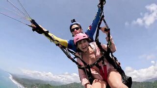 Wet and Messy Extreme SQUIRTING while PARAGLIDING 2 in Costa Rica