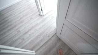 Stepmom seduces stepson by watching porn in morning with door open