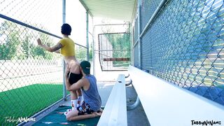 Pornhub Model Fucks in Public Dugout - Blowjob, Rimjob, Cumkiss - TabbyNoName