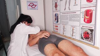 Oops... my dick went up in front of the nurse