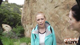 Amazing Hiking POV Threesome with Penny Pax and Sarah Shevon