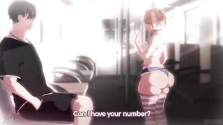 [IOXAT] Short slut seduces a man on the train