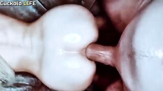 Anal with my friend's cock destroying my wife - CUCKOLD'S DREAM