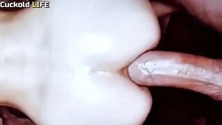Anal with my friend's cock destroying my wife - CUCKOLD'S DREAM