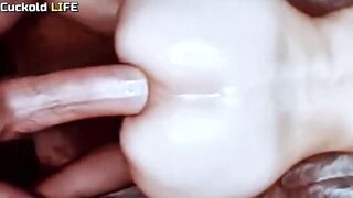 Anal with my friend's cock destroying my wife - CUCKOLD'S DREAM