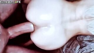 Anal with my friend's cock destroying my wife - CUCKOLD'S DREAM