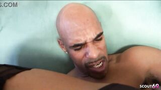Big Black Cock Guy cum twice while keep Anal Fucking after Creampie for Curvy Black Ebony Bitch