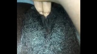 Black wet pussy late night solo masturbation
