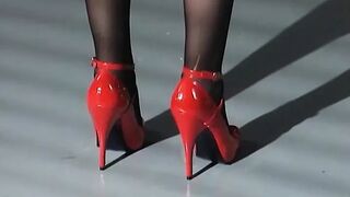 Tied up German bitch spanked and licked in BDSM scene