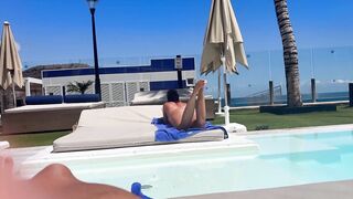 I Meet a Slutty Latina Tourist at the Pool. Sucked and Fucked by a Stranger in a Hotel at a Seaside Resort