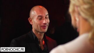 In the toilet of the strip club