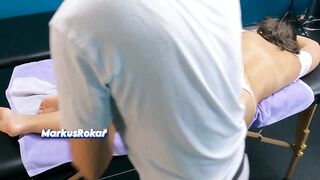 My Wife Asked for a Massage but the Professional Masseur Fucked her Ass too!