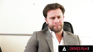 Sexy Girl Takes Her Boss' Big Cock Deep In Her Ass