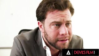 Sexy Girl Takes Her Boss' Big Cock Deep In Her Ass