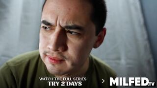 Glory Hole Surprise in the Fitting Room with Two Hot MILFs