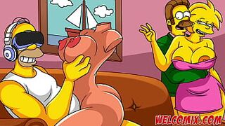Flandis ripped the hottie's ass! Simpsons porn toons