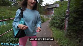 Public Agent - Hot sex outdoors with small tits brunette with a tight MOM bod hardcore public pick up
