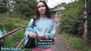 Public Agent - Hot sex outdoors with small tits brunette with a tight MOM bod hardcore public pick up
