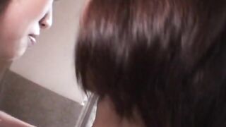 Subtitled real Japanese amateur lesbians self shot onsen
