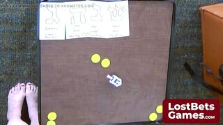 Chelstein and Dee Williams in a game of Strip Dreidel