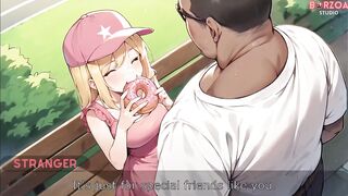 I meet this blonde innocent girl in park and offer her my lolipop